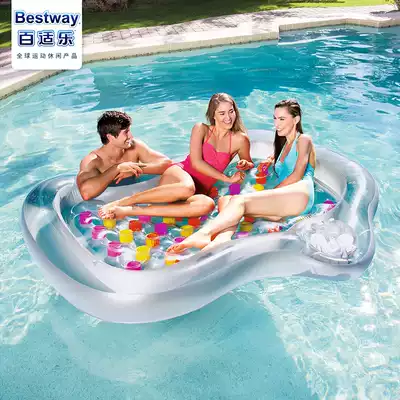 Bestway Baishile water inflatable chaise longue floating row Outdoor beach chaise longue floating row floating bed inflatable sitting mount