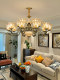 All-Copper American-Style Living Room Chandelier, Vintage Mid-Century Style Bedroom Dining Room Lamp, European-Style Light Luxury French High-End Villa Copper Lamp