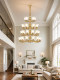 American-Style All-Copper Living Room Chandelier, European-Style Retro Lighting, 2026 New High-End Villa Lobby Main Light, Dining Room Copper Lamp