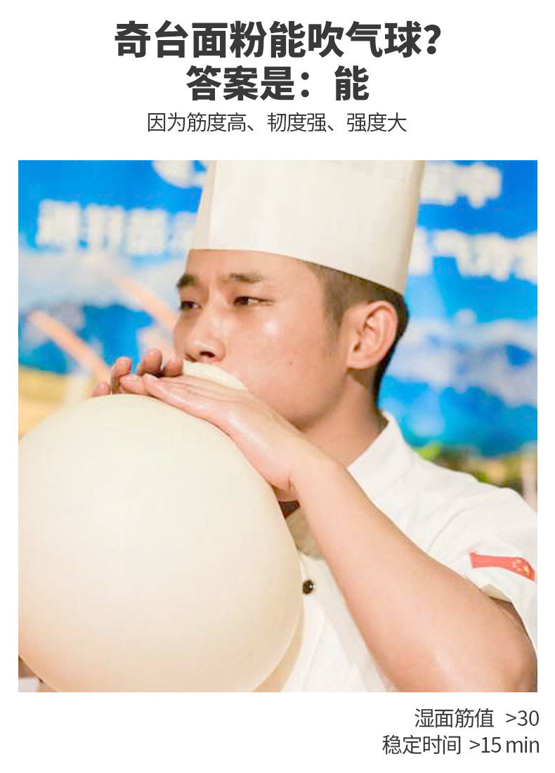 国家地理标志产品  新疆奇台 丝路宝典 高筋面粉雪花粉 5斤 图2