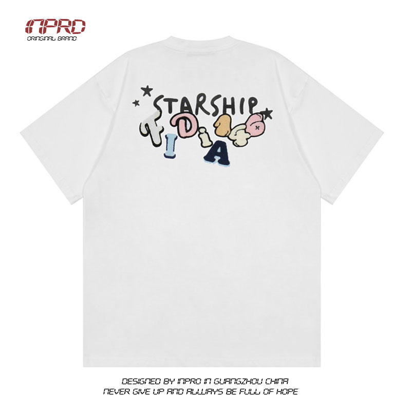 INPRO designer brand set out to outer space ~ summer new American style retro loose tide brand American style