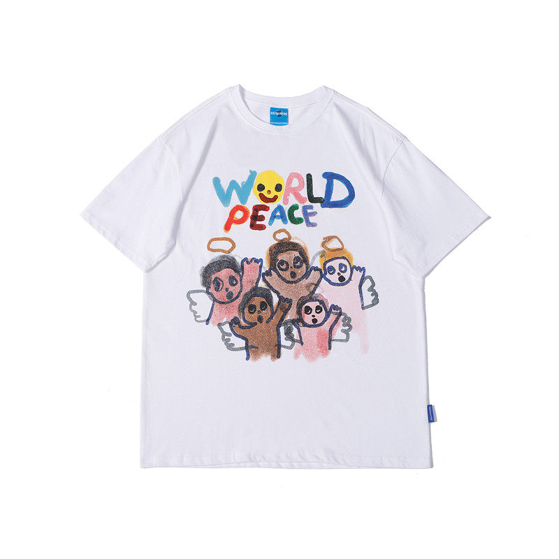 INPRO designer brand fallen angels in Japanese short sleeves summer new loose men and women tide American style