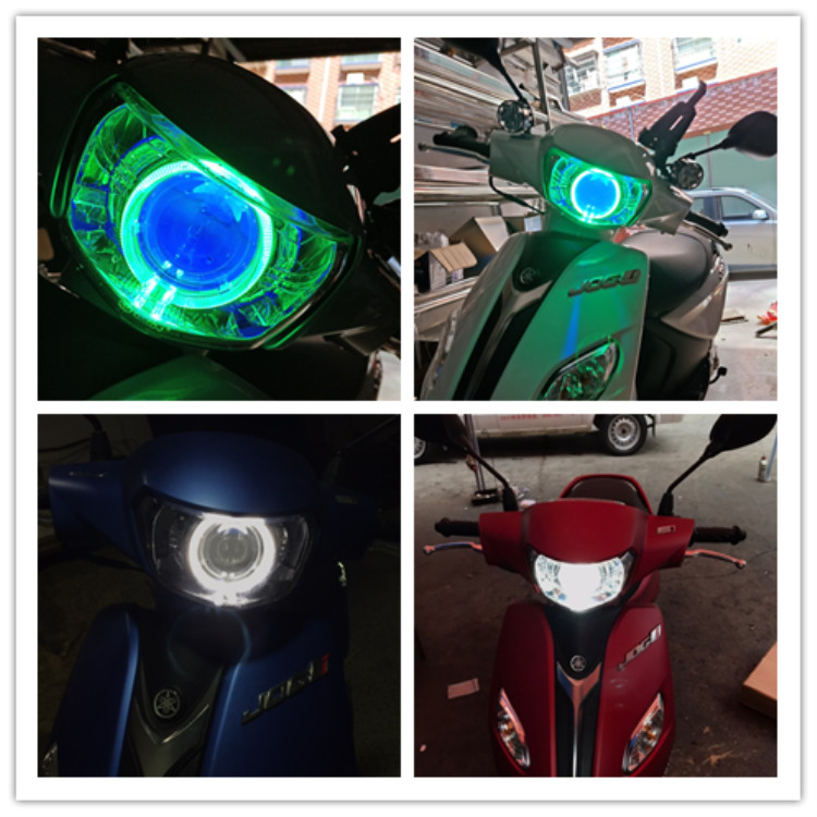 Ưu đãi đặc biệt Yamaha mới lưới thông minh I lắp ráp đèn pha Q5 ống kính Hella 5 ống kính thiên thần mắt quỷ xenon đèn pha - Đèn HID xe máy đèn pha siêu sáng cho airblade 125