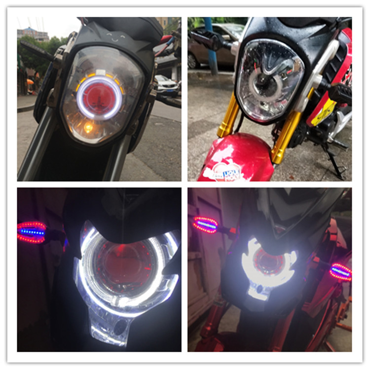 Wangjiang lớn búp bê xe máy m3 nhỏ khỉ msx125 sửa đổi q5 ống kính thiên thần mắt xenon đèn pha lắp ráp đèn led xe máy air blade 125