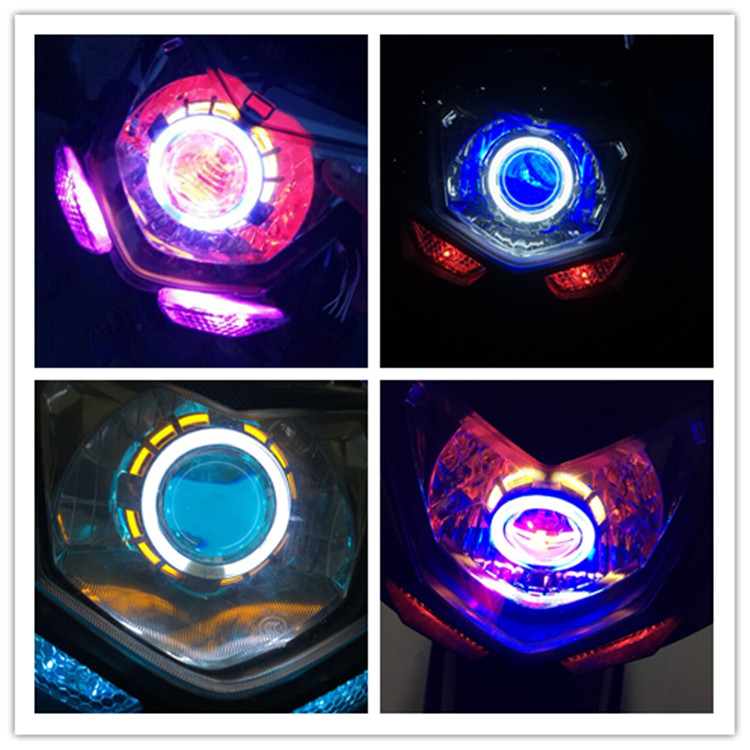 MSX125 Wangjiang Grand Doll 150 Little Monkey M3Q5 Double Light Lens Angel Eye Xenon Headlight hội - Đèn HID xe máy đèn xe wave alpha