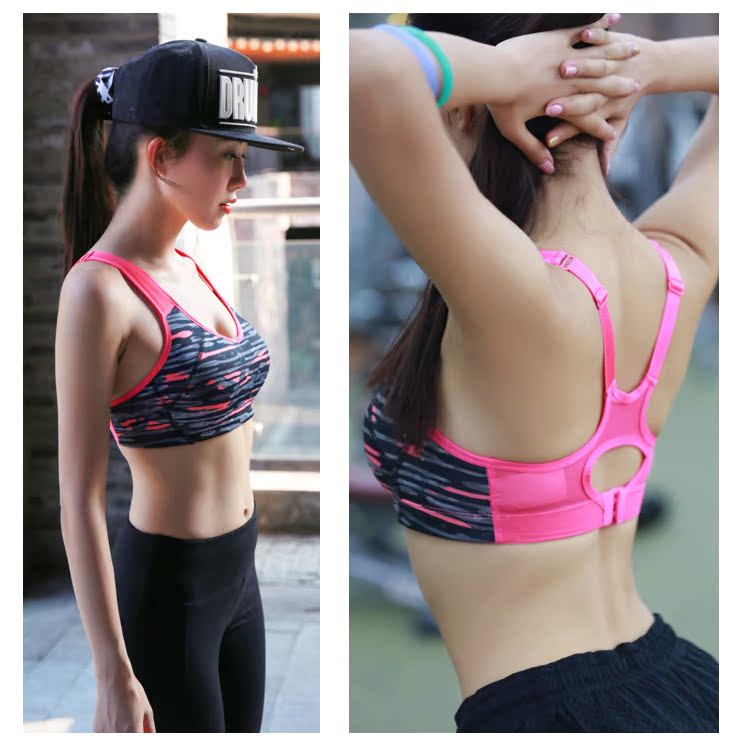 4 cấp độ địa chấn tích hợp thông gió áo ngực thể thao ba chiều có thể điều chỉnh chạy yoga đồ lót thể dục nhanh khô áo tập gym