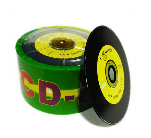 Banana CD - R 700MB 50P plastic package burning disc double - sided black disc on board black plastic disc
