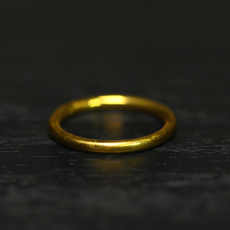 Handcrafted Ancient Method Gold Ring Foot Gold 999 Vegetarian Rings Male And Female Couples Wedding To Ring Jewels Custom Lettering