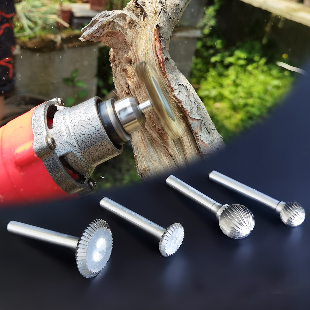 Bonsai sherdry to make electric grinding head engraving tool bonsai styling rod diameter silk carving bonsai tool