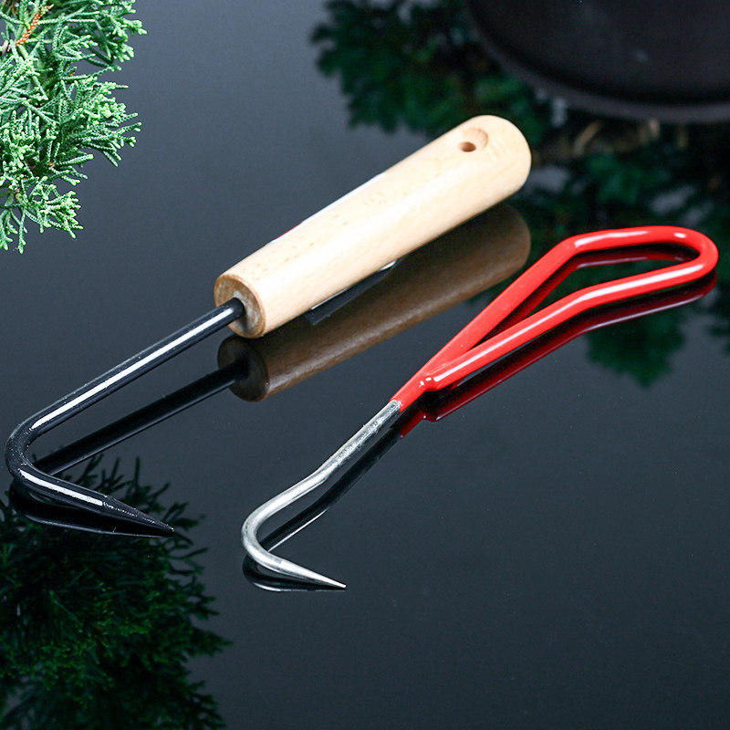 Single Claw Root Hook Pine Soil Tool Root Hook Garden Art Tool Potted Bonsai Pickpocket Root Change Basin Conserve Root Extractor Grass Puller