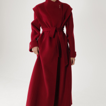 CHIC ARITA Dark Night Rose 20 Mountain cashmere 80 fine wool bifacial cashmere coat with fur coats