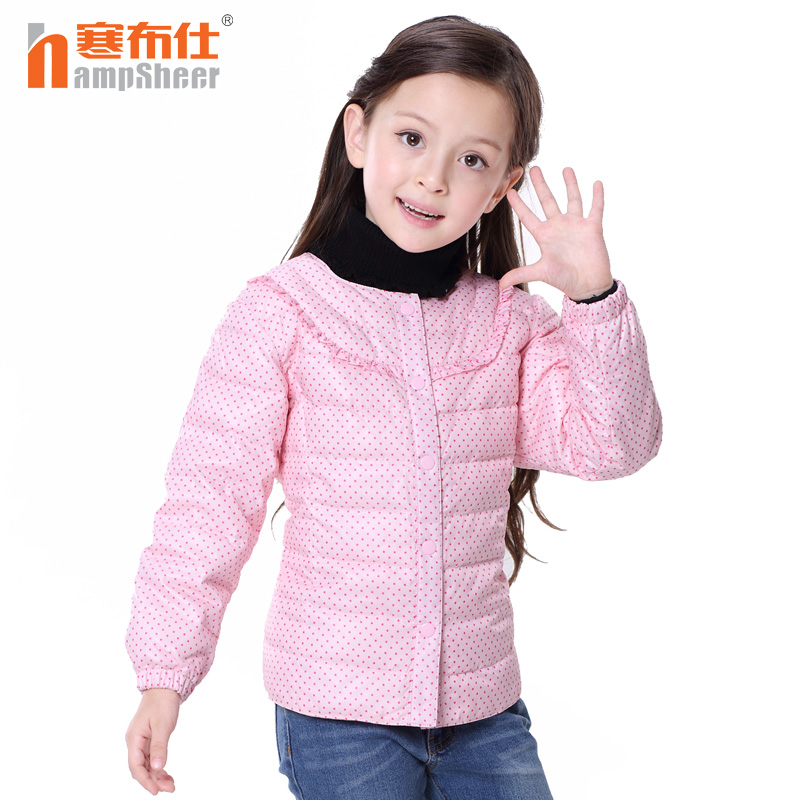 HanBushi New Children's Down Jacket Girls Vest Liner Cute Polka Dot Lace Thermal Underwear 1527