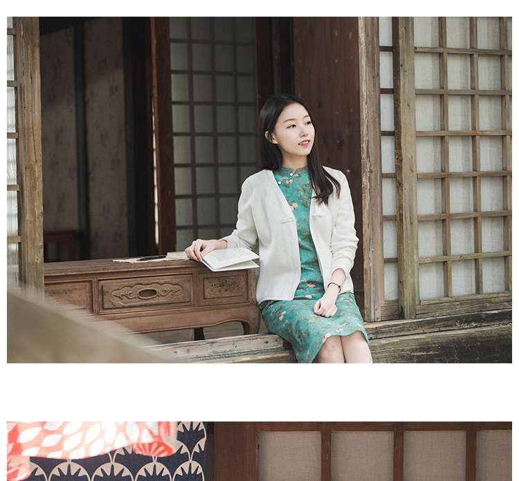 17QDM-052 【青 轩】 2018 mùa xuân ấm Wenyi V-cổ một từ khóa xoắn đan áo nịt áo len dài
