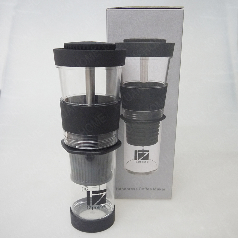 1Zpressoy3 Portable Hand-Pressed Coffee Machine Espresso Outdoor American Hand-Brewed Coffee Glass Milk Frother