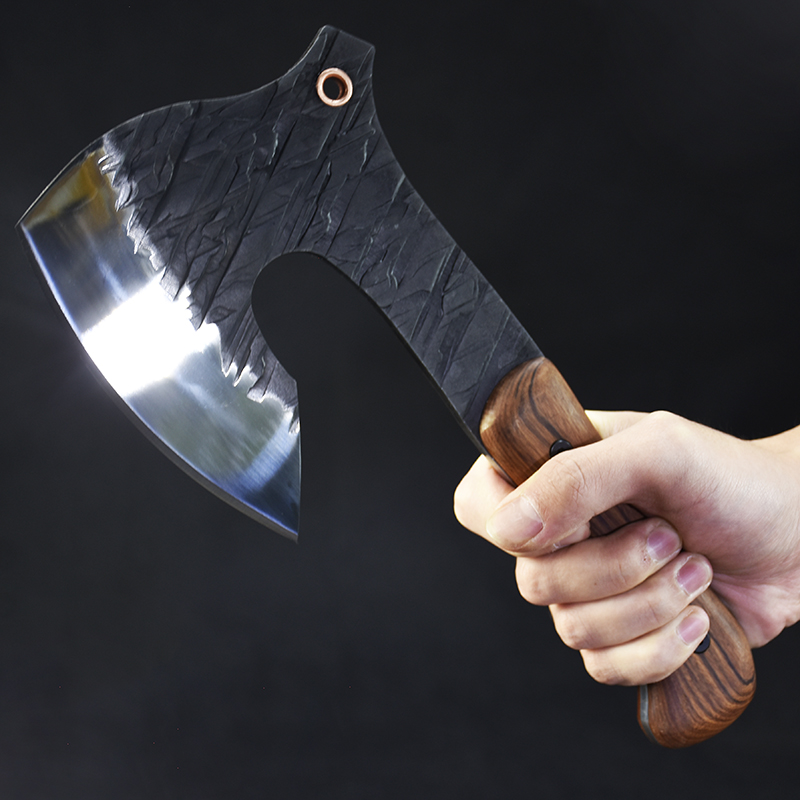 Dragon Spring Axe Outdoor Mountain Axe Cutting Wooden Axe Battle Axe Carpenter Fire Axe Knife Cutting Tree Bamboo Firewood Cutting Bones