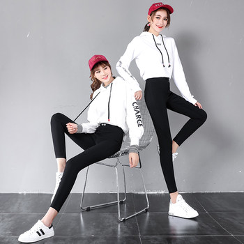 黑色八分外穿打底裤女2025秋冬款高腰显瘦九分紧身小脚铅笔裤子
