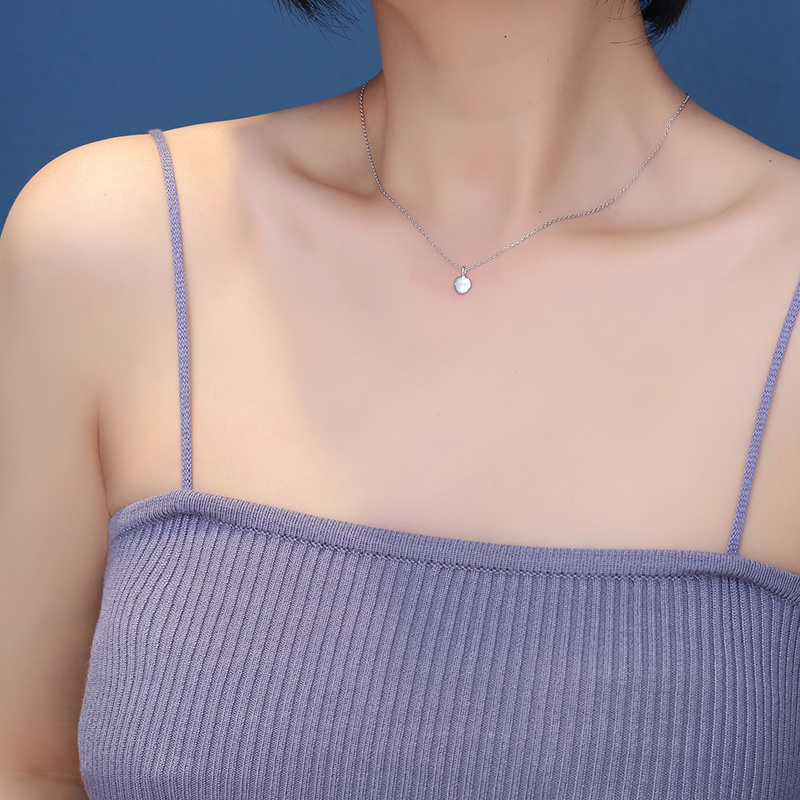 Lettering small gold beans English transfer doctors Park Shin-hye S925 sterling silver collarbone chain necklace Tanabata gift female