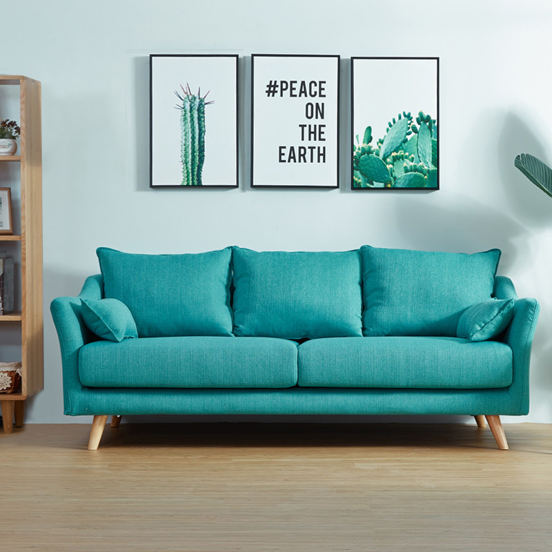Buy Nordic ins style twoperson fabric sofa Japanese smallfamily