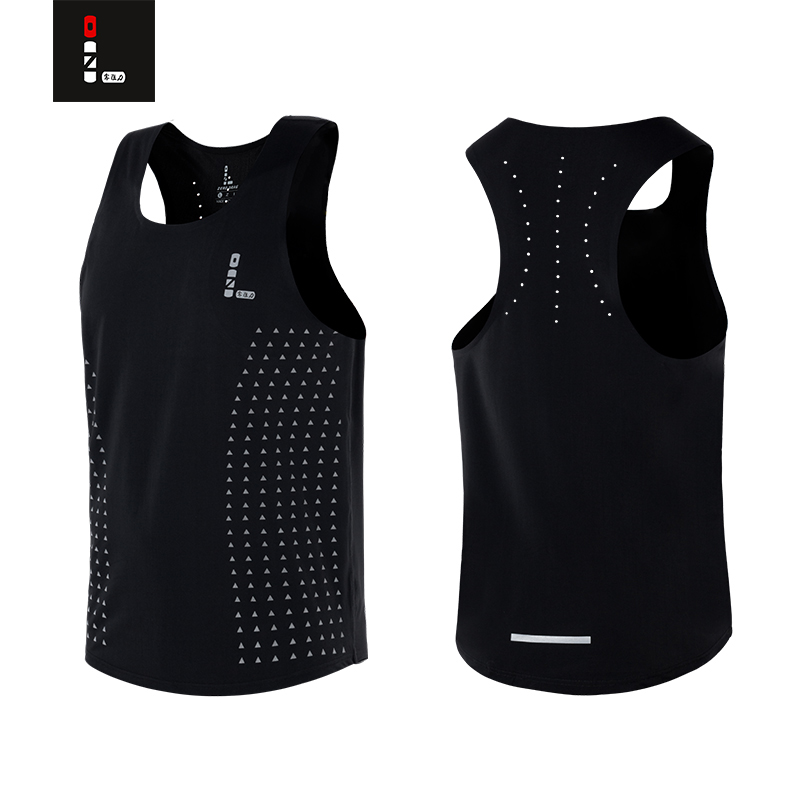 Zero Resistance Race Speed Marathon Running Training Competition Night Running Speed Dry Light Thin Net Hole Sports Vest Men Fitness Clothing