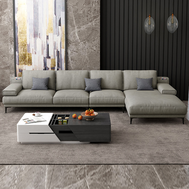 Light and luxurious sofa Modern minimalist Living room Nordic style S&T cloth sofa Portfolio Extremely Minimalist Sofa