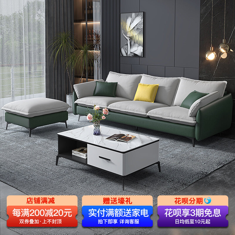 Extremely minimalist light and luxurious modern living room sofa-style tech cloth Nordic ins wind cloth Sofa Small type cloth sofa