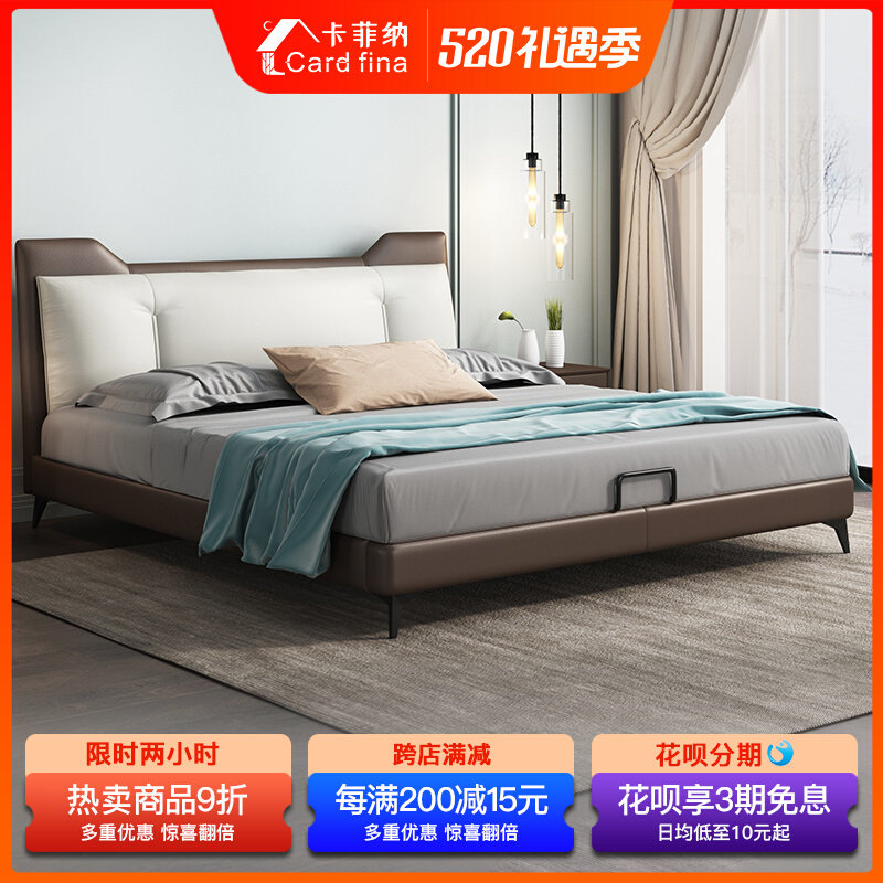 Solid wood genuine leather child bed girl princess bed small family type of time bedroom teen boy cartoon kid bed dreamy