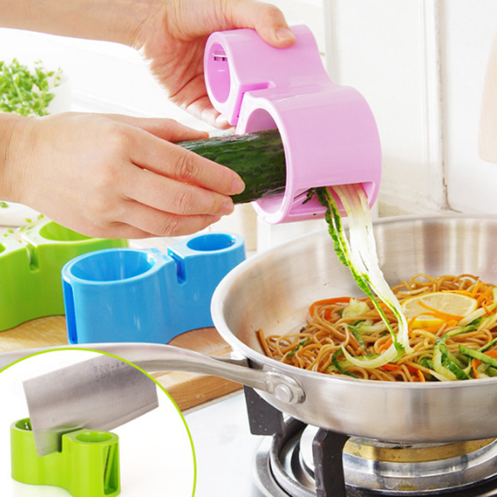 Kitchen multi-function vegetable cutter Spiral double-headed grater Household potato shredder plus sharpener