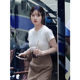 Zhao Lusi star ແບບດຽວກັນຂອງ skirt a-line skirt ສັ້ນຂອງແມ່ຍິງ 2024 ພາກຮຽນ spring ໃຫມ່ຫນຶ່ງຂັ້ນຕອນ skirt suit skirt hip-covering skirt