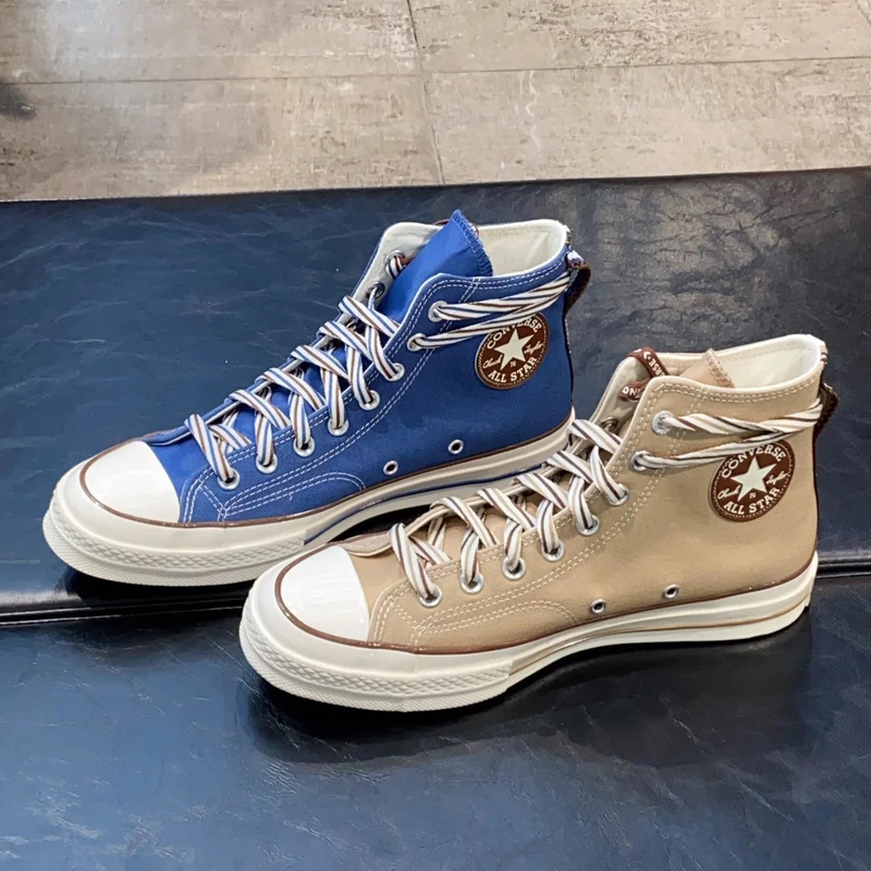 Authentic Converse Men's and Women's Preppy Style Embroidered High-Top 1970S Canvas Shoes A12447C A12448C