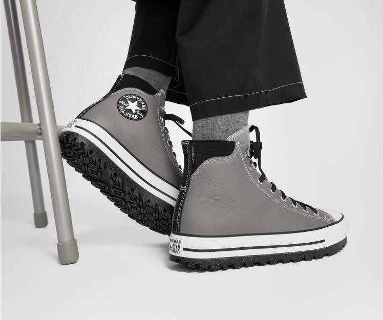 Authentic Converse Men's and Women's Autumn and Winter High-Top Leather and Velvet Leather Shoes A05575C A04480C