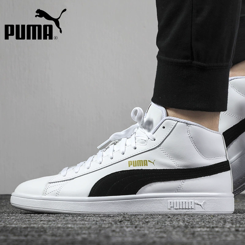 Puma chính hãng Puma nam và nữ giống nhau Giày da nam cao cấp Smash 36692402 36692405 - Dép / giày thường