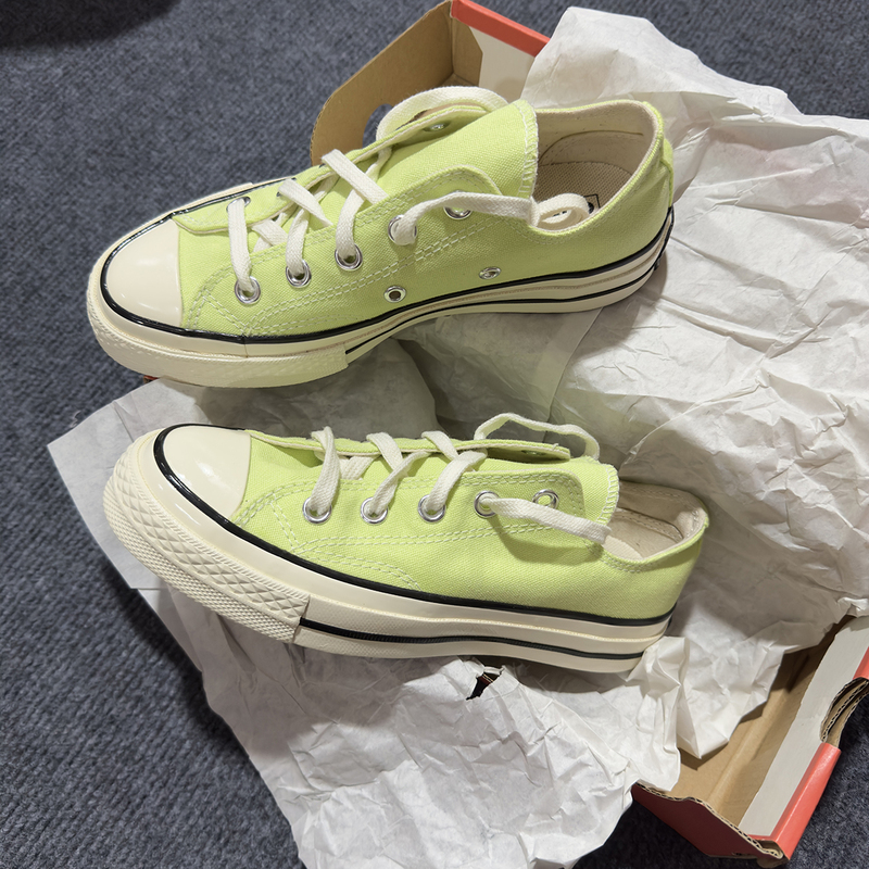 Converse 1970S Retro Casual Green Apple Green Mustard Green Low-Top Canvas Shoes A07431C