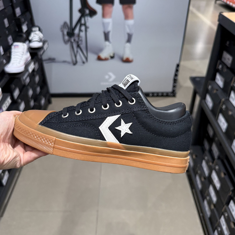 Converse Retro 76 Unisex Low-Top Star and Arrow Black Training Shoes Casual Wear-Resistant Sneakers A08847C