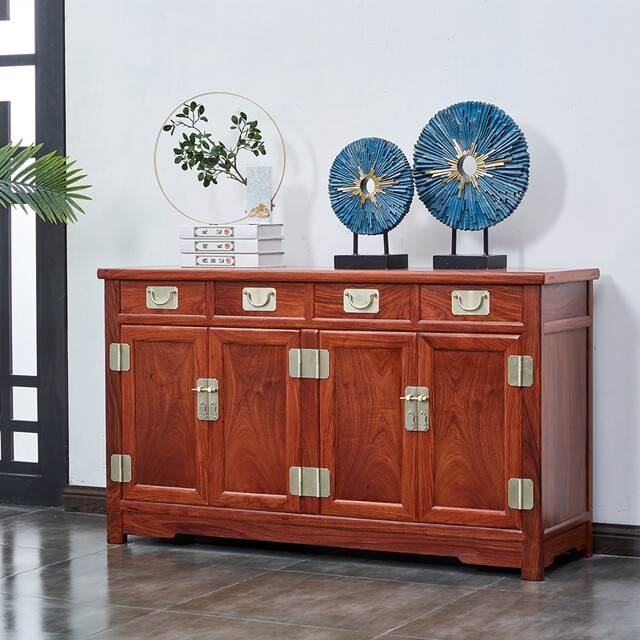 Rosewood Hedgehog Rosewood Sideboard Solid Wood Cupboard Kitchen Large Space Mahogany Storage Cabinet Tea Cupboard