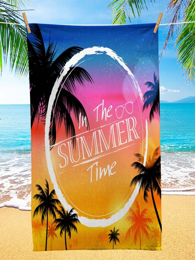 Cartoon Cute Beach Towel Printed Creative Marine Animal Bath Towel Microfiber Lightweight Summer Large Towel
