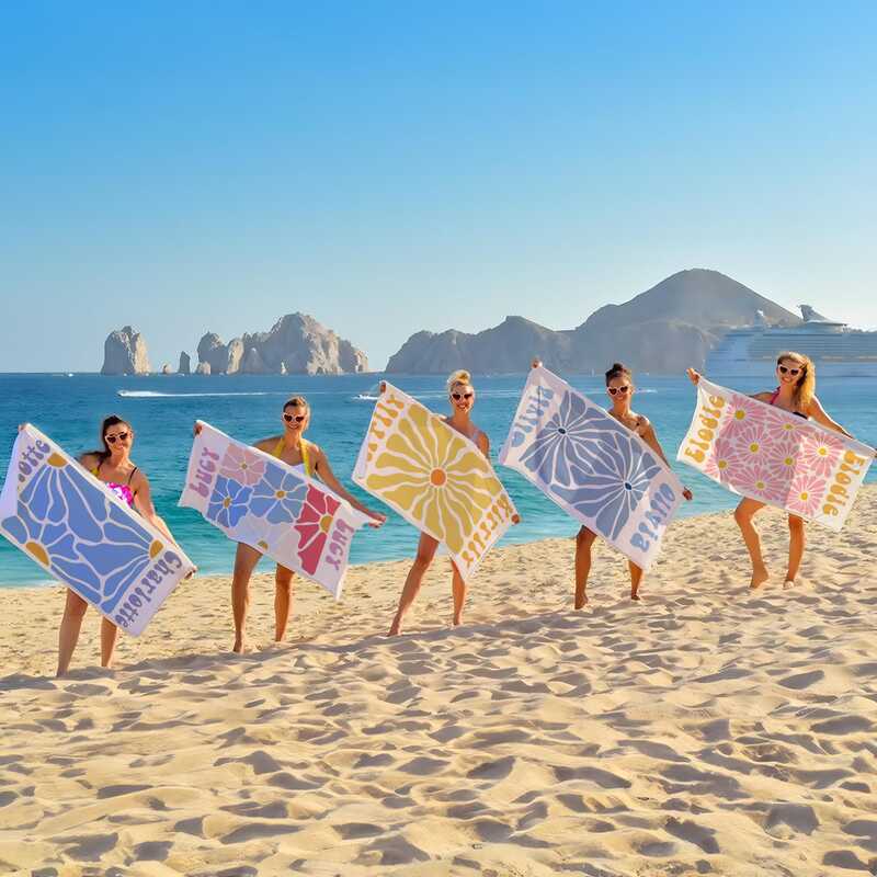 Customized Name Beach Towel, Floral Name Bath Towel, Quick-Drying Towel for Seaside Vacation, Personalized Gift Customized Name Beach Towel, Floral Name Bath Towel, Quick-Drying Towel for Seaside Vacation, Personalized Gift