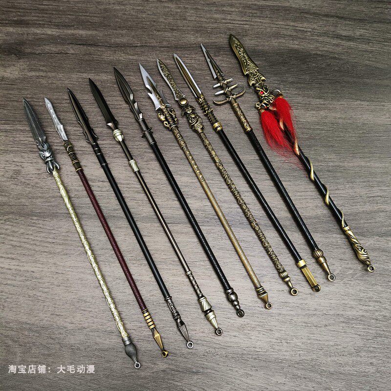 古代长枪兵器模型霸王枪梅花枪百鸟朝凤枪亮银枪虎头枪十件套装!历史感拉满的神器来了_游戏_淘宝游戏网