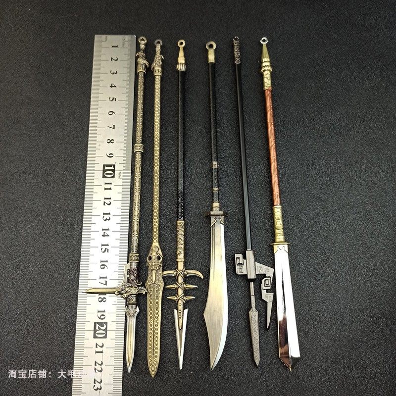 `古代冷兵器长柄武器十八般模型长戈陌刀斩马刀秦戟乌金枪金属摆件,游戏与收藏的双重神器!`_游戏_淘宝游戏网