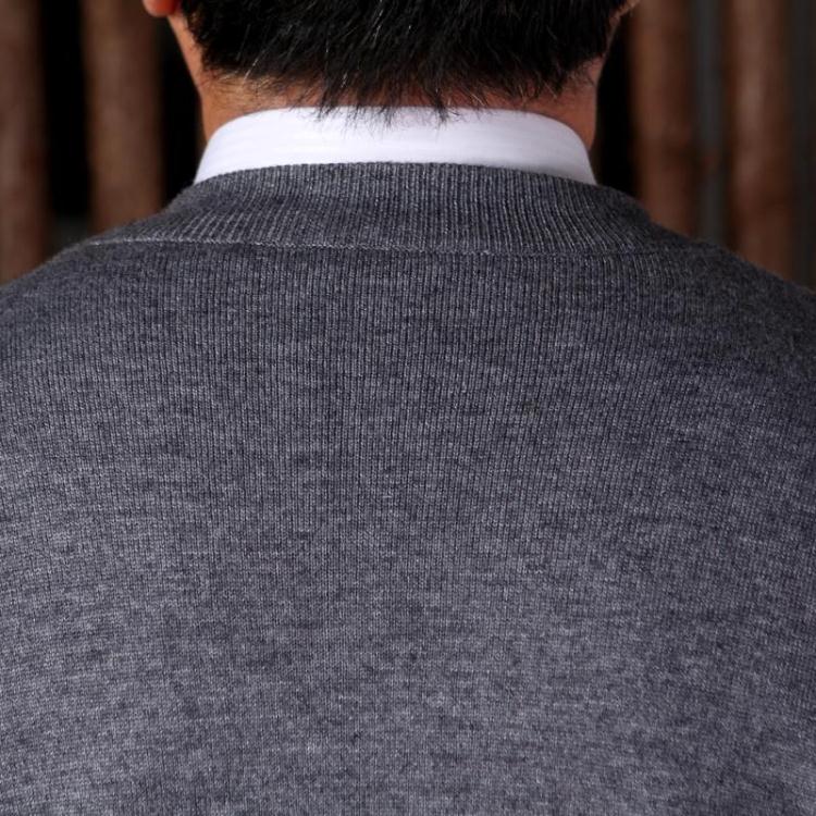 2017 mùa xuân và mùa thu mùa đông quần áo trung niên len vest cardigan nam cha nạp vest len ​​đan vest vest nam kích thước lớn