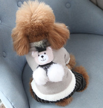 Autumn and winter new pet dog dog clothes excellent handsome handsome bear autumn and winter clothing Teddy warm clothing winter dog cotton coat