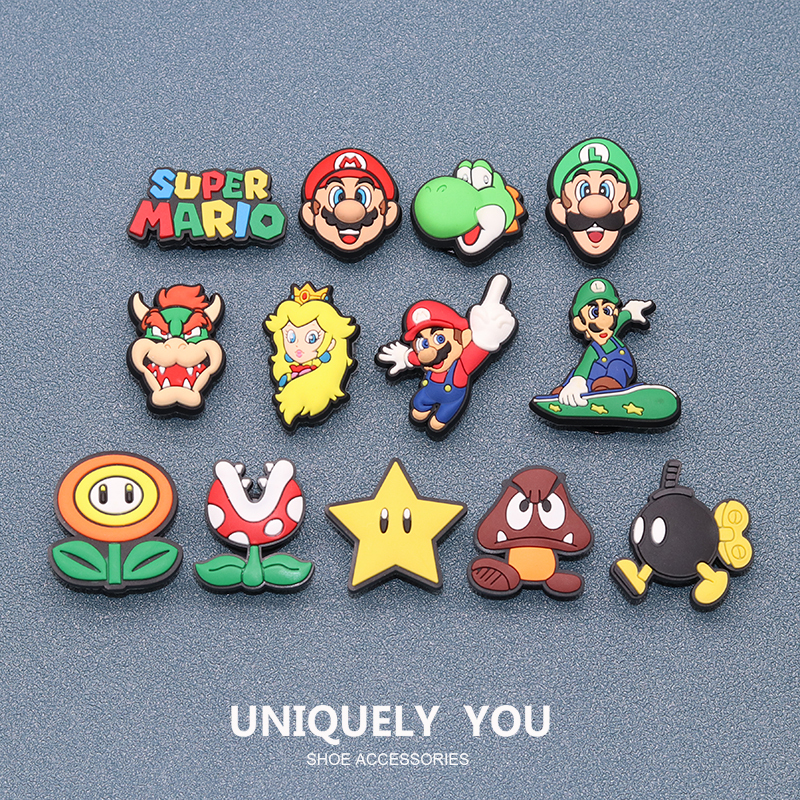 Crocs Shoe Charms Suitable for Crocs Shoes, Shoe Accessories, DIY Shoe Decorations, Fun Super Mario Crocs Shoe Charms Suitable for Crocs Shoes, Shoe Accessories, DIY Shoe Decorations, Fun Super Mario