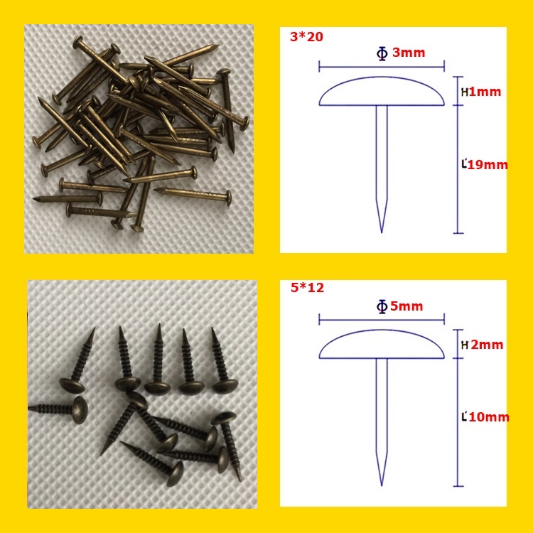 đinh rive nhôm móng tay đồng cổ xanh Móng tay móng tay đinh ghim cổ bọc trang trí đồ nội thất gói cứng sofa sofa móng tay móng tay bằng vòng móng tay đinh tán nhôm