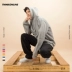 Quốc gia gốc hip hop cặp vợ chồng áo hoodie rắn màu oversize nam và nữ sinh viên đầu cộng với áo len nhung lỏng