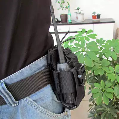 Outdoor multi-function MOLLE tactical walkie-talkie bag Walkie-talkie set Tactical bag hand bag mobile phone bag fanny pack