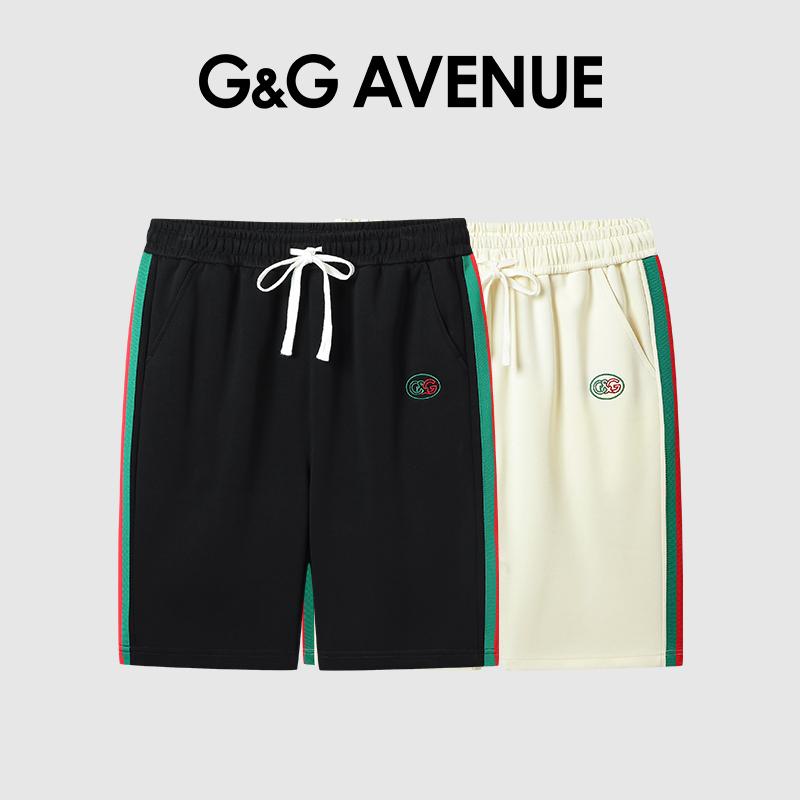 G&G Avenue Light Luxury Trendy Brand Summer Loose Shorts for Men 26 New Style Five-Point Shorts with Spliced Webbing Casual Mid-Length Pants G&G Avenue Light Luxury Trendy Brand Summer Loose Shorts for Men 26 New Style Five-Point Shorts with Spliced Webbing Casual Mid-Length Pants