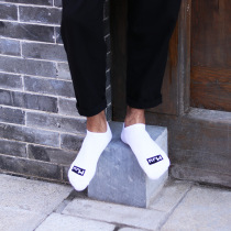 (Three pairs) mens cotton letter boat Socks cotton shallow socks sports white socks Deodorant Invisible short socks