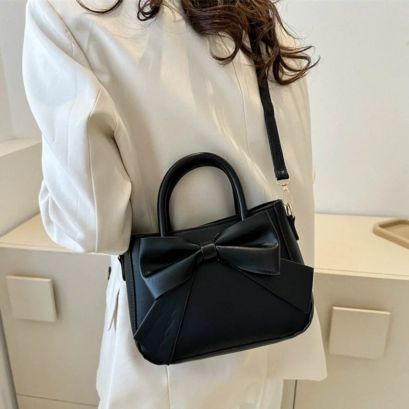 Universal cute fresh small one-shoulder bag with bow, high-end