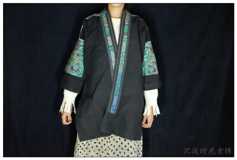 Tai Jiang Miao Ethnic Old Embroidered Miao Embroidered Blouse Original Dress National Dress Braid Embroidered 1-60