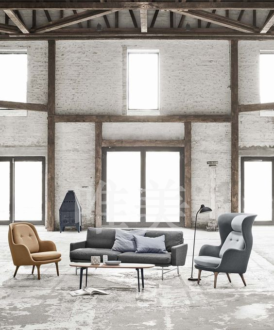Fritz hansen ro phòng chờ ghế thiết kế nội thất phòng khách ghế phòng khách bất động sản ghế tây ghế sofa nhỏ