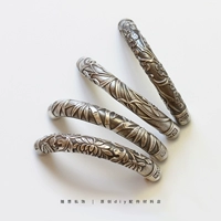 Стерлинговое серебро, сделанное из старой сливы бамбуковой хризантемы с четырьмя джентльменом согнутой трубной крышкой